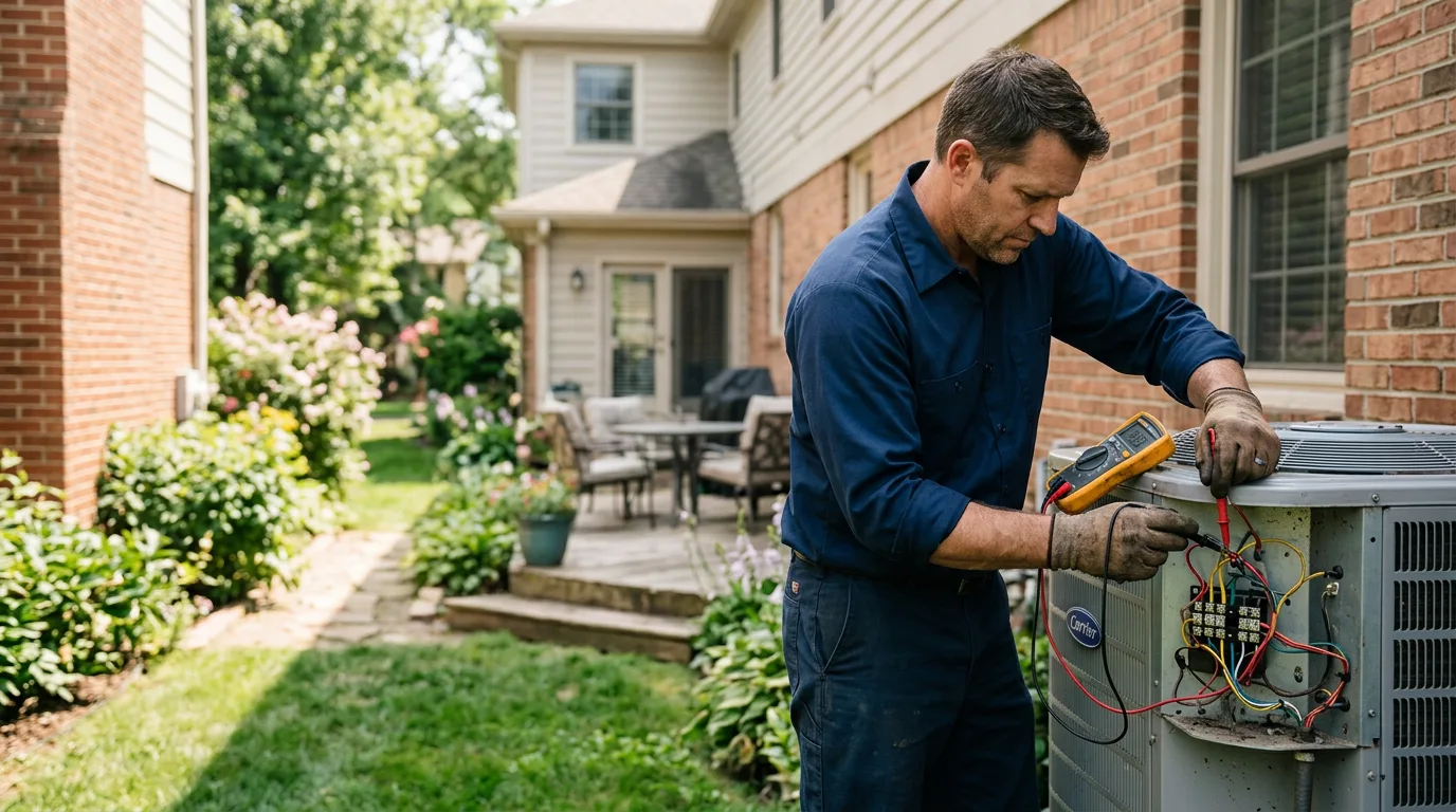 HVAC technician working near Tobyhanna, PA